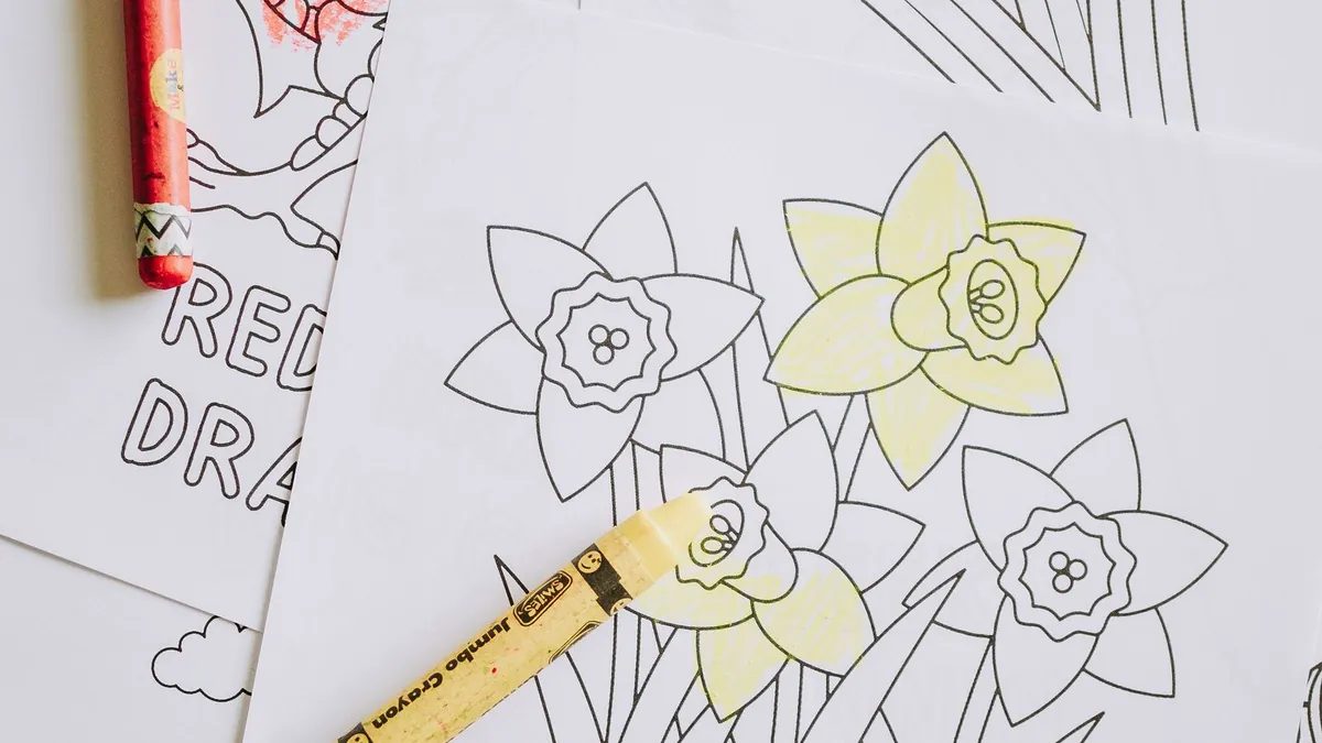 Dibujos para colorear con ceras de colores